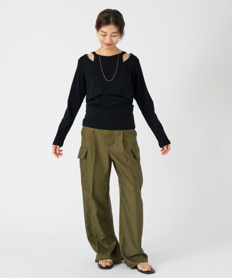 IENA「ONIT/オニット SHORT LS TEE+AS CAMI」|Tシャツ・カットソー|