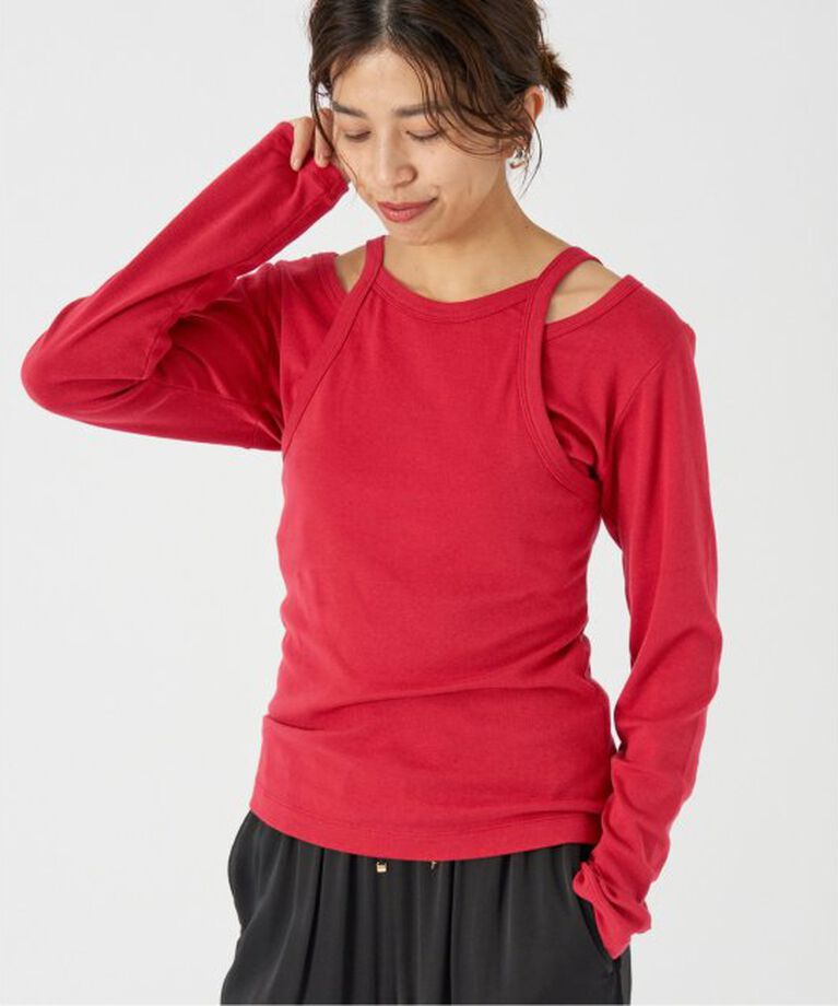 IENA「ONIT/オニット SHORT LS TEE+AS CAMI」|Tシャツ・カットソー|