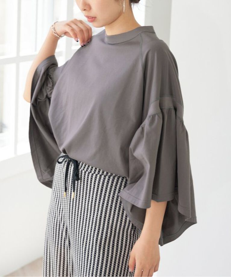 IENA「《予約》COGTHEBIGSMOKE/コグザビッグスモーク LAURA GATHERED SLV TOP」|Tシャツ・カットソー|