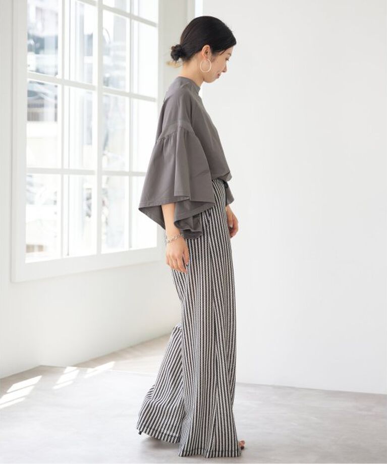 IENA「《予約》COGTHEBIGSMOKE/コグザビッグスモーク LAURA GATHERED SLV TOP」|Tシャツ・カットソー|