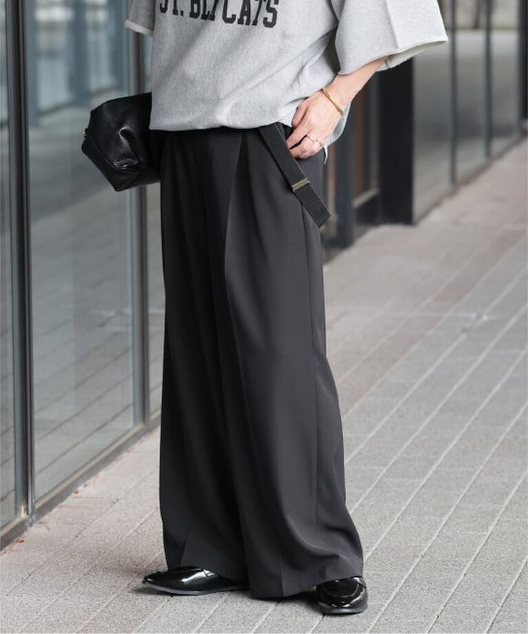 JOURNAL STANDARD relume「サスペンダーワイドパンツ（無地）」|スラックス|