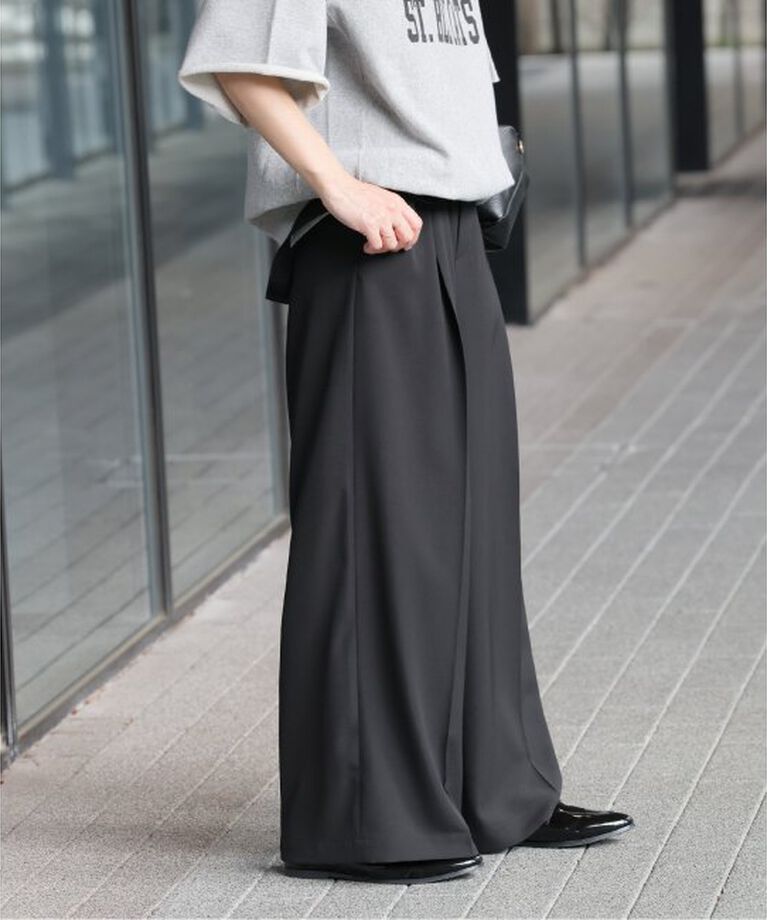 JOURNAL STANDARD relume「サスペンダーワイドパンツ（無地）」|スラックス|