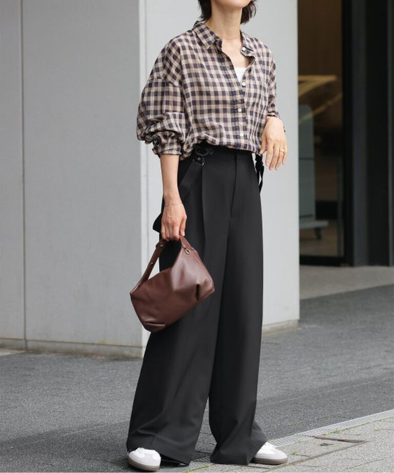 JOURNAL STANDARD relume「サスペンダーワイドパンツ（無地）」|スラックス|