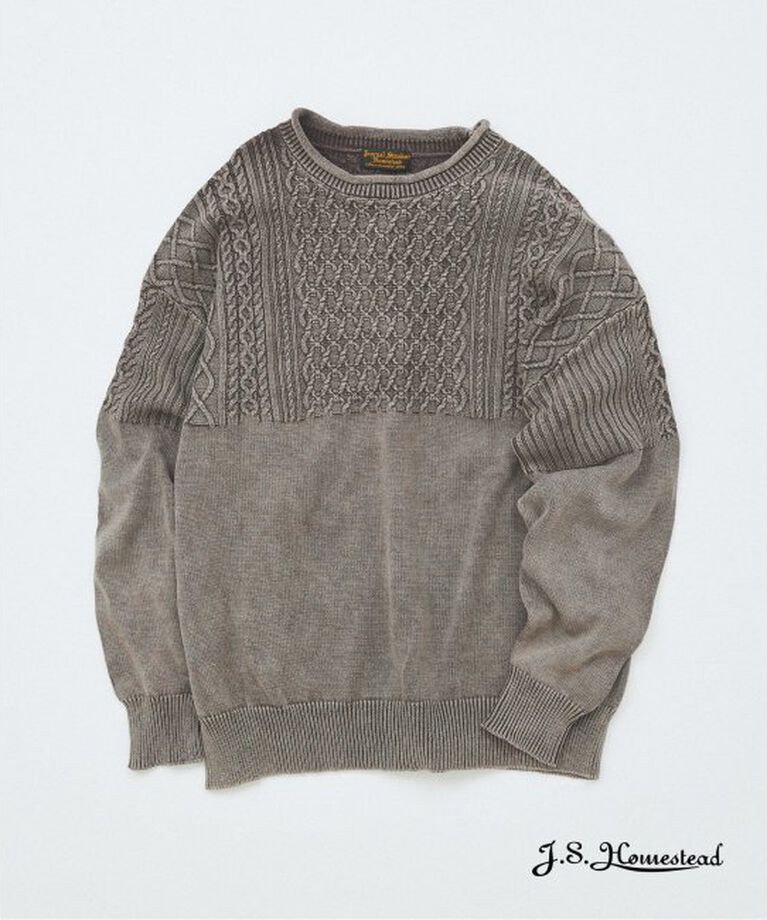 J.S.Homestead「J.S.Homestead / FADE ROLLNECK KNIT」|ニット・セーター|ブラウン B