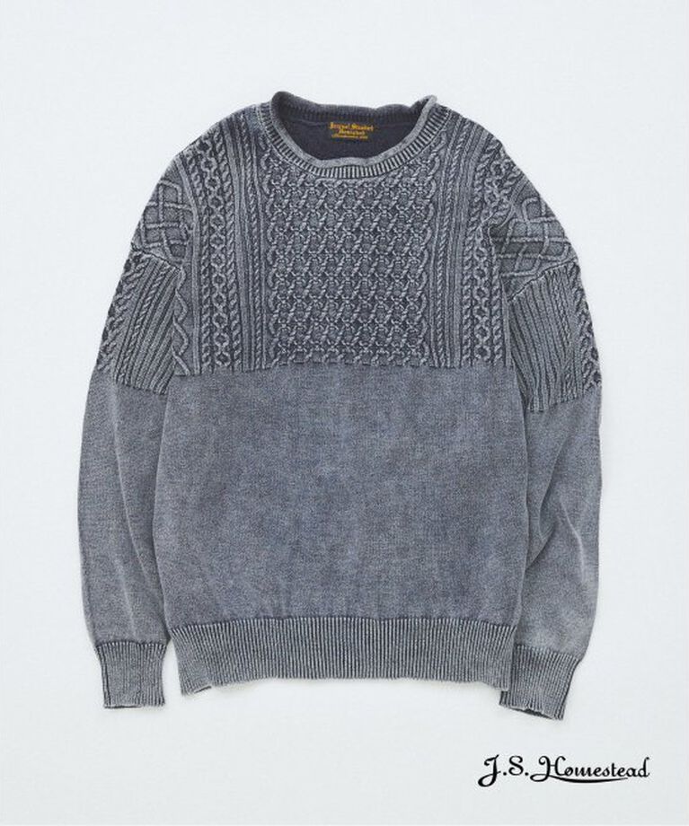 J.S.Homestead「J.S.Homestead / FADE ROLLNECK KNIT」|ニット・セーター|ネイビー