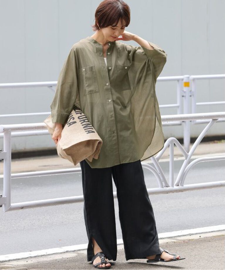 JOURNAL STANDARD relume「《追加》コットンボイルドルマンスリーブシャツ」|シャツ・ブラウス|