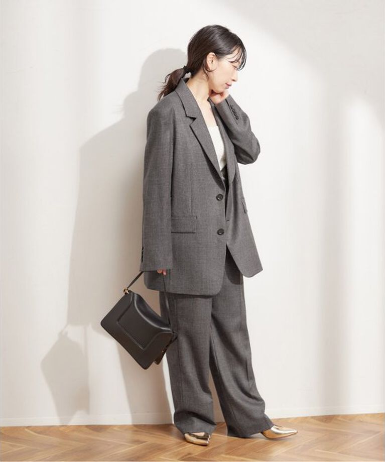 journal standard L'essage「ピンストライプ グレンチェックパンツ」|スラックス|