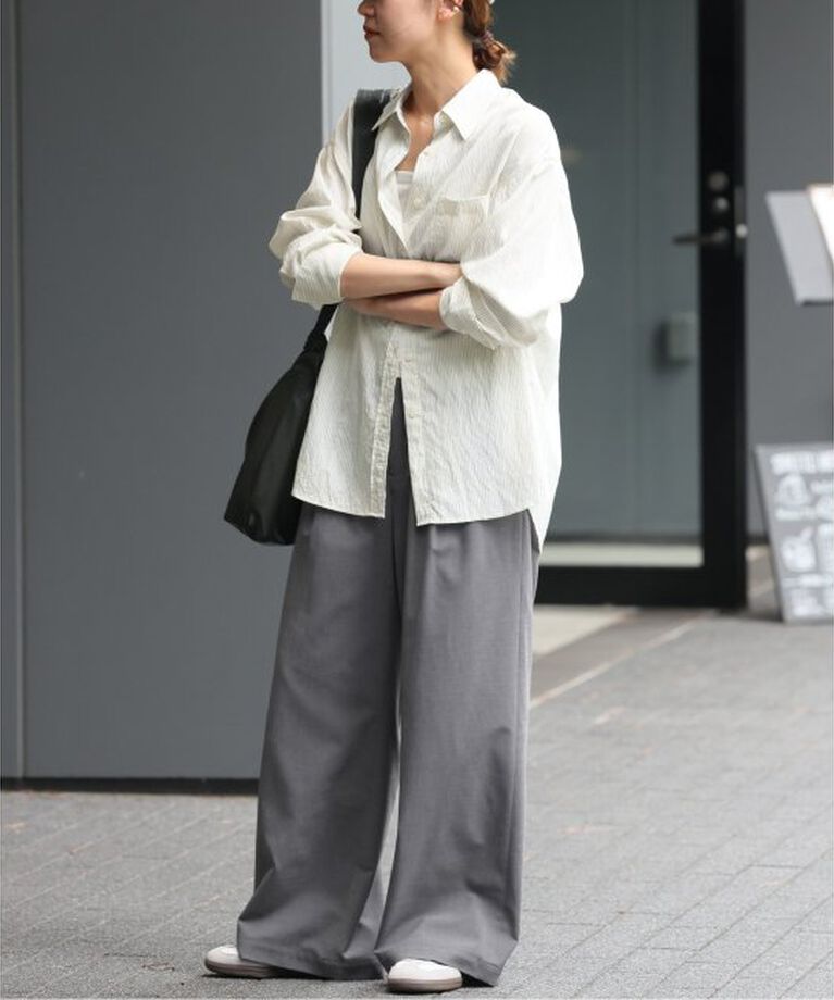 JOURNAL STANDARD relume「《追加》レーヨンストライプロングカフスシャツ」|シャツ・ブラウス|