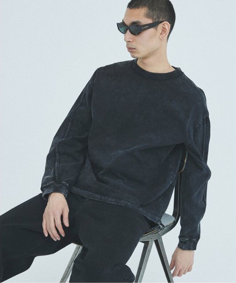 JOURNAL STANDARD「パネルガーメントダイ オーバーフィット」|Tシャツ・カットソー|ブラック A