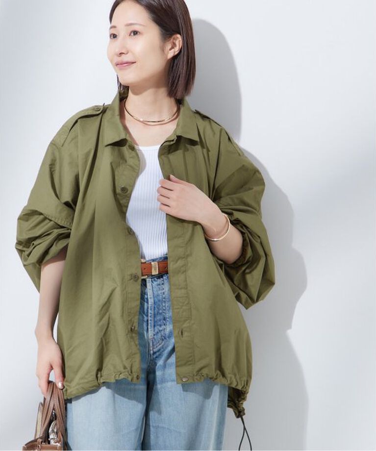 journal standard L'essage「《別注》【ILL ONE EIGHTY/イル ワンエイティ】ショートブルゾン」|ミリタリージャケット|グリーン