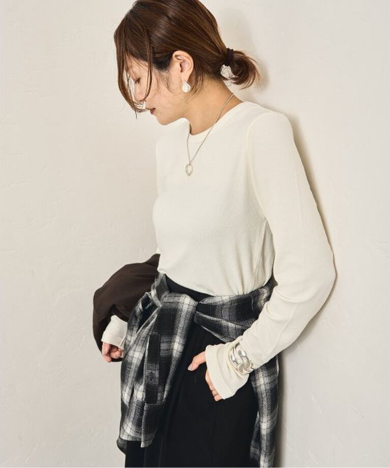 JOURNAL STANDARD「《追加》レーヨンベアテレコクルーネックプルオーバー」|Tシャツ・カットソー|