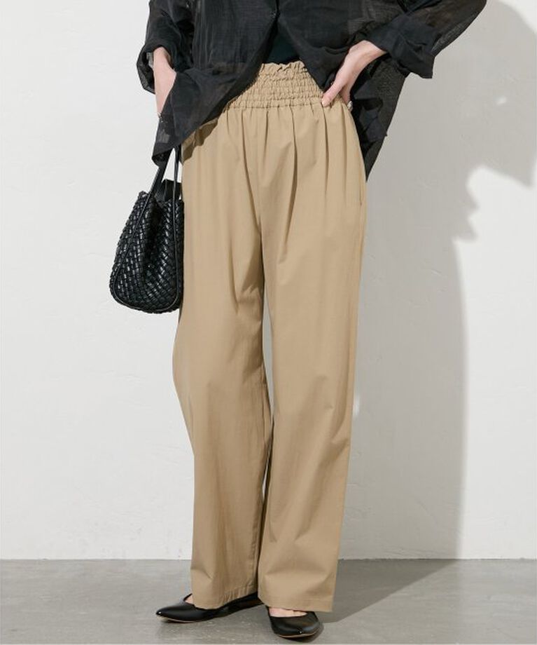 JOURNAL STANDARD「【撥水/接触冷感/洗える/UVカット】リネンナイロンストレッチワイドパンツ」|その他|ベージュ A