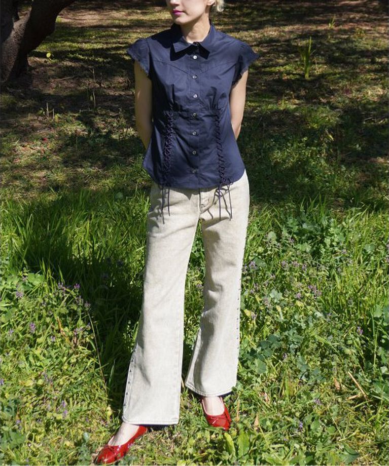 Oriens JOURNAL STANDARD「別注【Cimarron×Oriens】STUDS Denim：スタッズデニム」|デニム|ベージュ