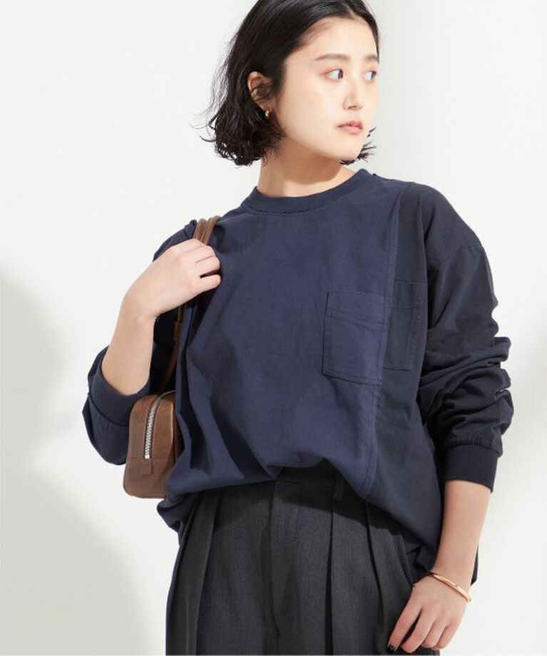 journal standard L'essage「《別注》【RUSSELL ATHLETIC】COTTON JERSEY RE：カットソー」|Tシャツ・カットソー|ネイビー