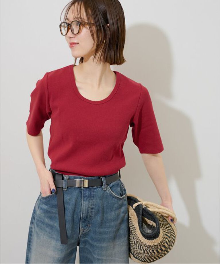 JOURNAL STANDARD relume「GOODIES CLUB 刺繍リブTEE」|Tシャツ・カットソー|ボルドー