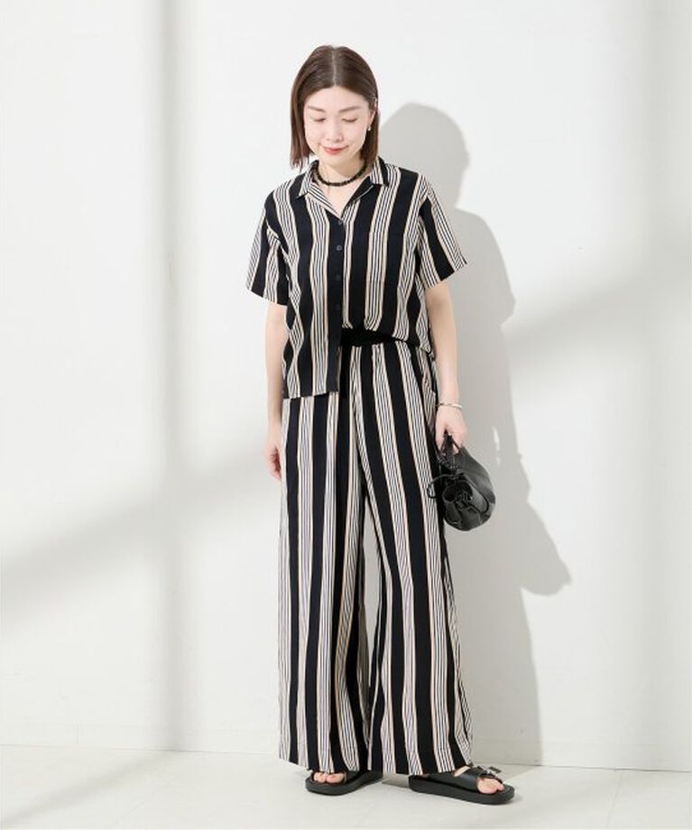 journal standard L'essage「《別注》【LUSANA / ルサーナ】CICI PANTS TWO TONE STRIPE：パンツ」|その他|