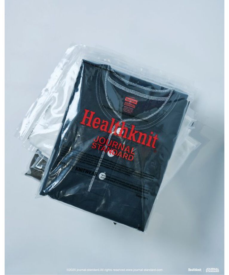 JOURNAL STANDARD「Healthknit / ヘルスニット 別注 ヘンリー ネック Tシャツ」|Tシャツ・カットソー|ブラック