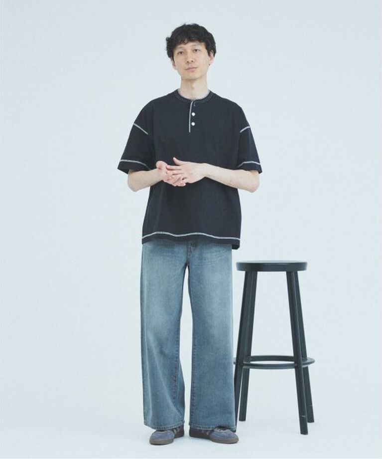 JOURNAL STANDARD「Healthknit / ヘルスニット 別注 ヘンリー ネック Tシャツ」|Tシャツ・カットソー|