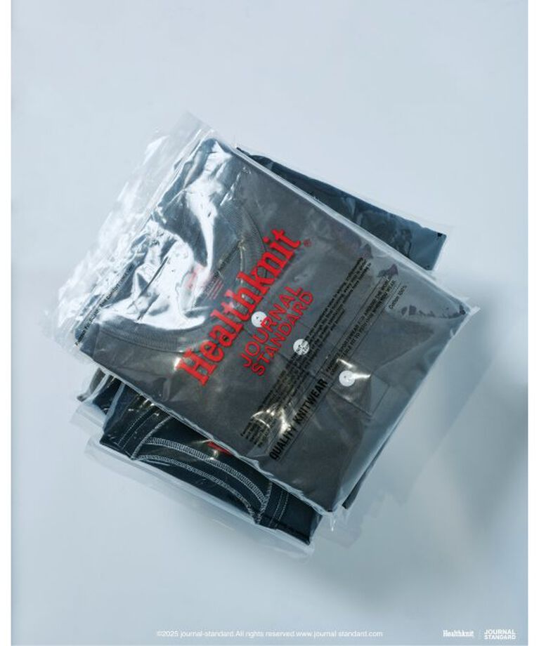 JOURNAL STANDARD「Healthknit / ヘルスニット 別注 ヘンリー ネック Tシャツ」|Tシャツ・カットソー|グレーA