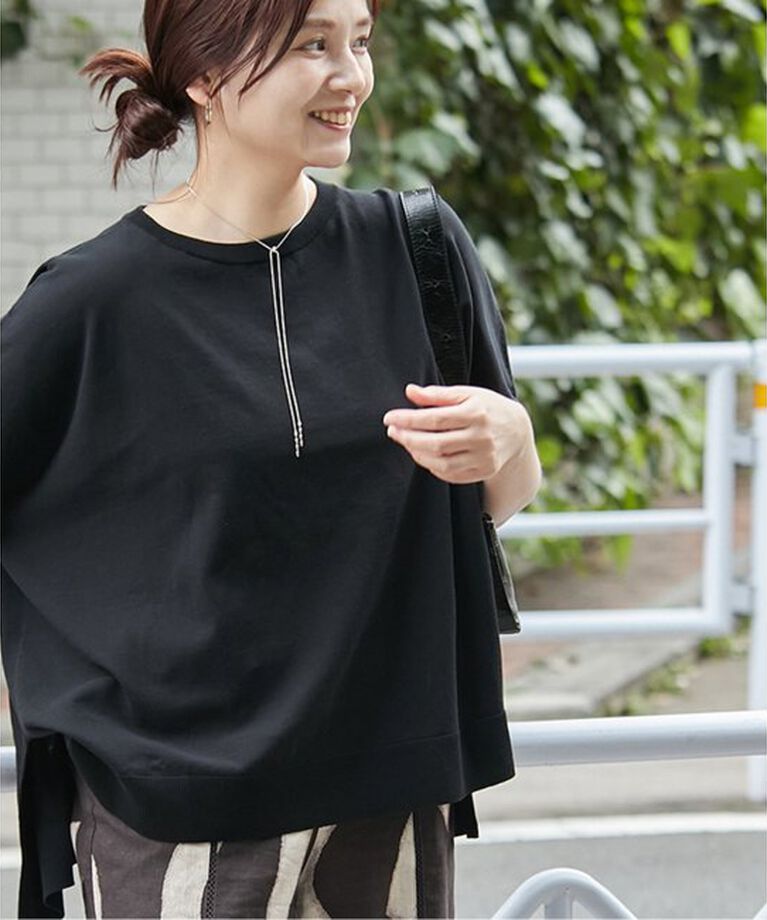 JOURNAL STANDARD「《追加》アイスコットンポンチョプルオーバー」|ニット・セーター|ブラック
