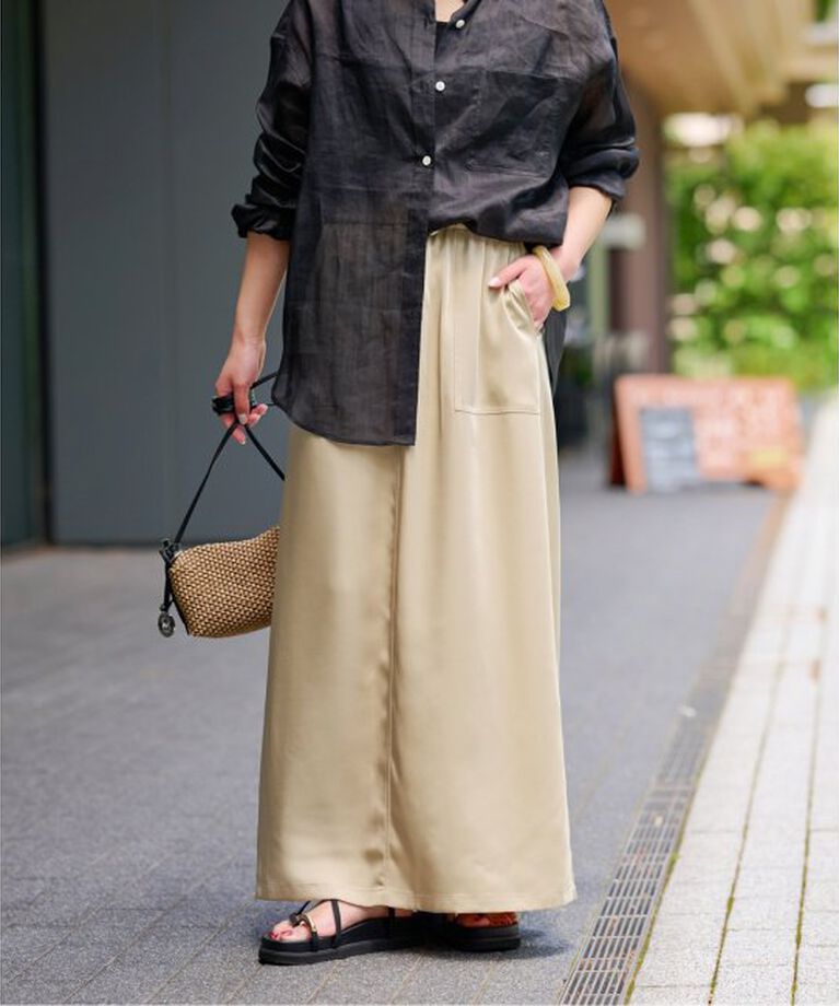 JOURNAL STANDARD relume「《予約》ヴィンテージサテンベイカースカート」|スカート|