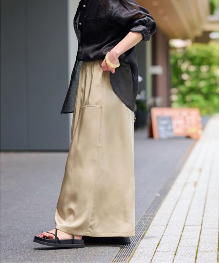 JOURNAL STANDARD relume「《予約》ヴィンテージサテンベイカースカート」|スカート|