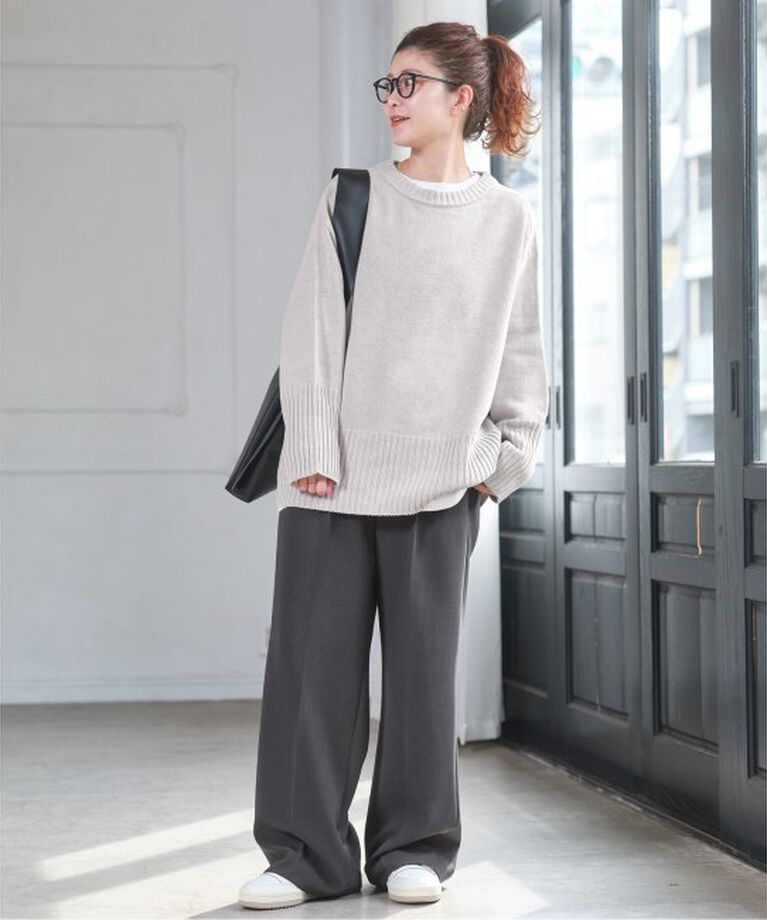 Spick and Span「≪追加≫バルキーヤーン ロングリブ プルオーバー」|ニット・セーター|