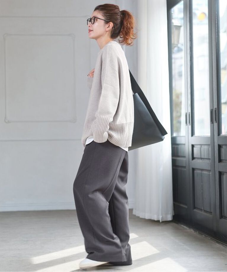 Spick and Span「≪追加≫バルキーヤーン ロングリブ プルオーバー」|ニット・セーター|