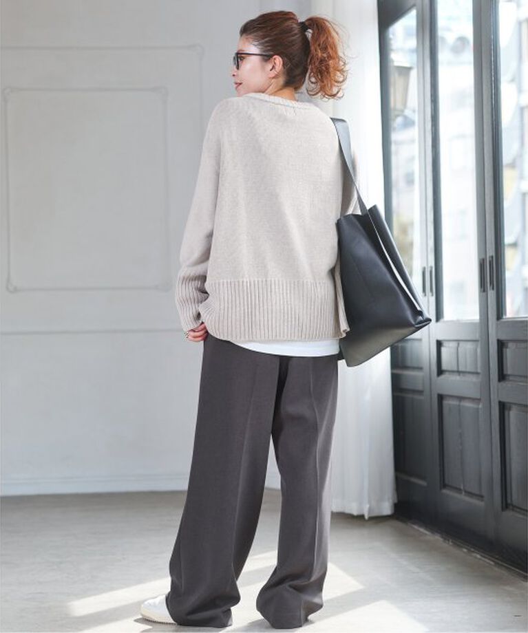 Spick and Span「≪追加≫バルキーヤーン ロングリブ プルオーバー」|ニット・セーター|
