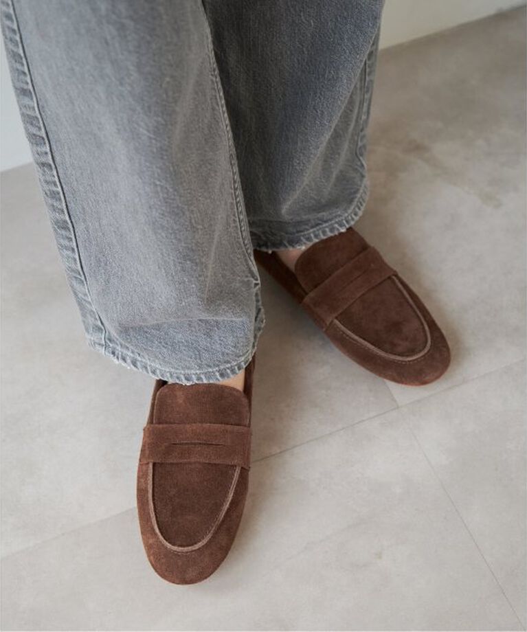Spick and Span「Spick & Span スウェードローファー」|ローファー|ブラウン