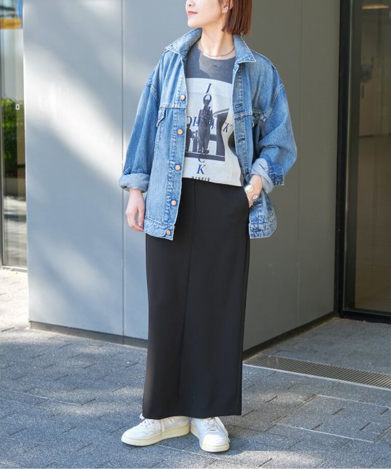 Spick and Span「《追加》イージーIラインスカート」|スカート|