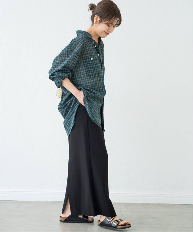 Spick and Span「《追加》イージーIラインスカート」|スカート|