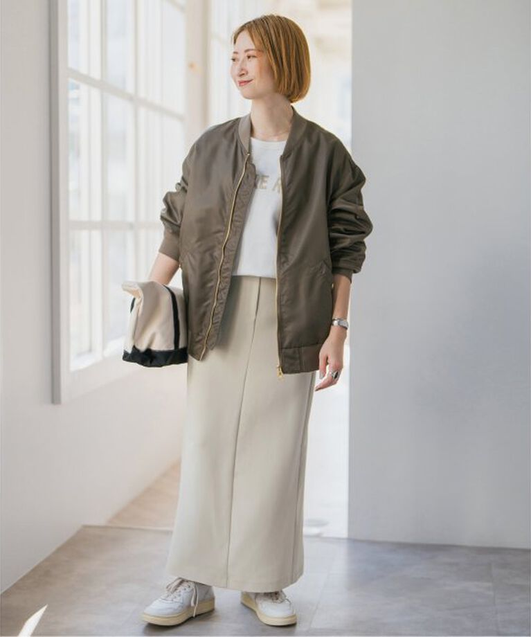 Spick and Span「《追加》イージーIラインスカート」|スカート|