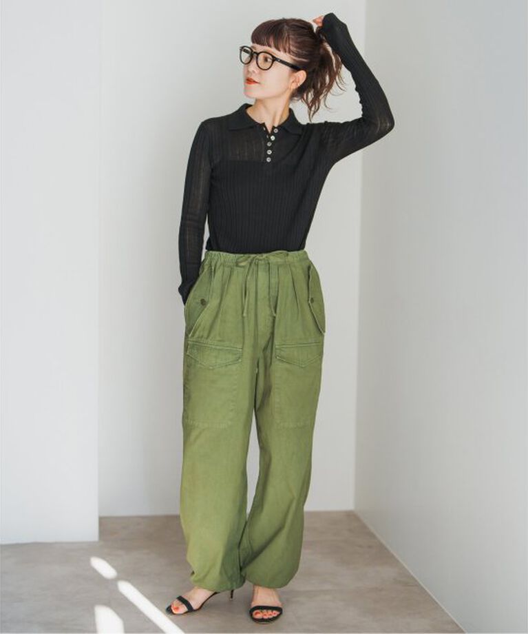 Spick and Span「手洗い可 / シアーポロシャツニットプルオーバー」|ニット・セーター|