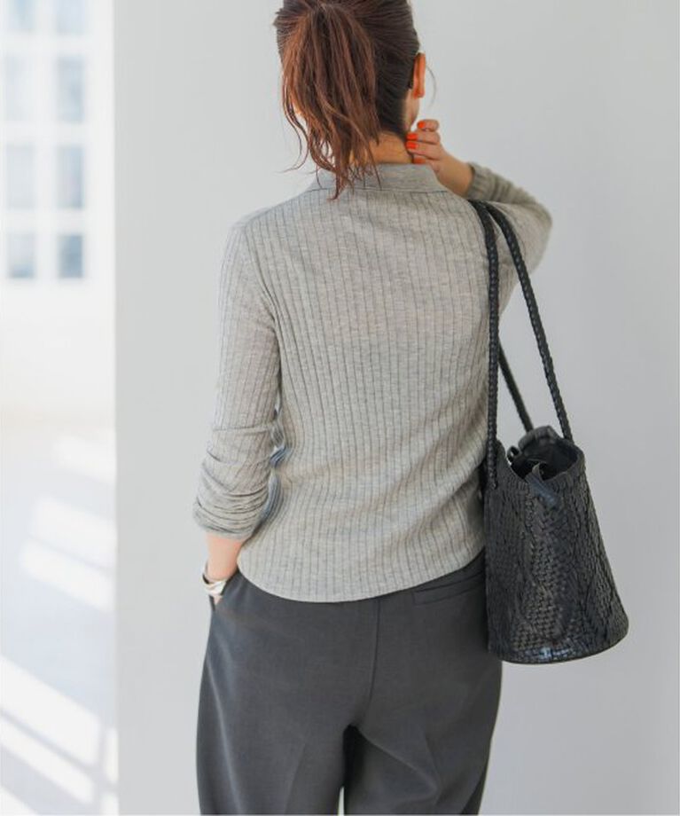 Spick and Span「手洗い可 / シアーポロシャツニットプルオーバー」|ニット・セーター|