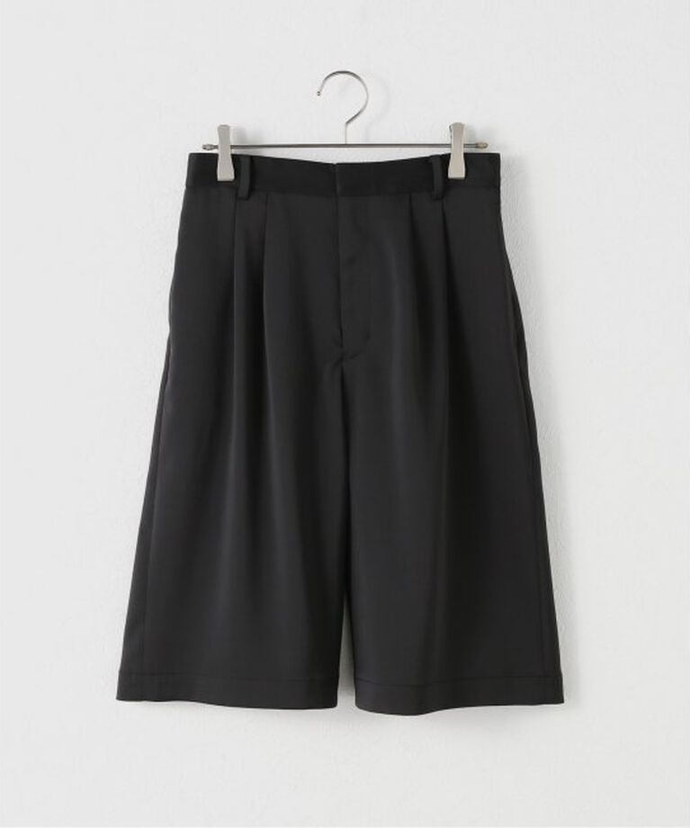 Spick and Span「サテンハーフパンツ」|スラックス|ブラック