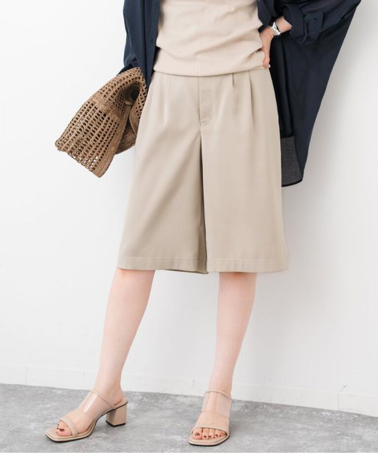 Spick and Span「サテンハーフパンツ」|スラックス|