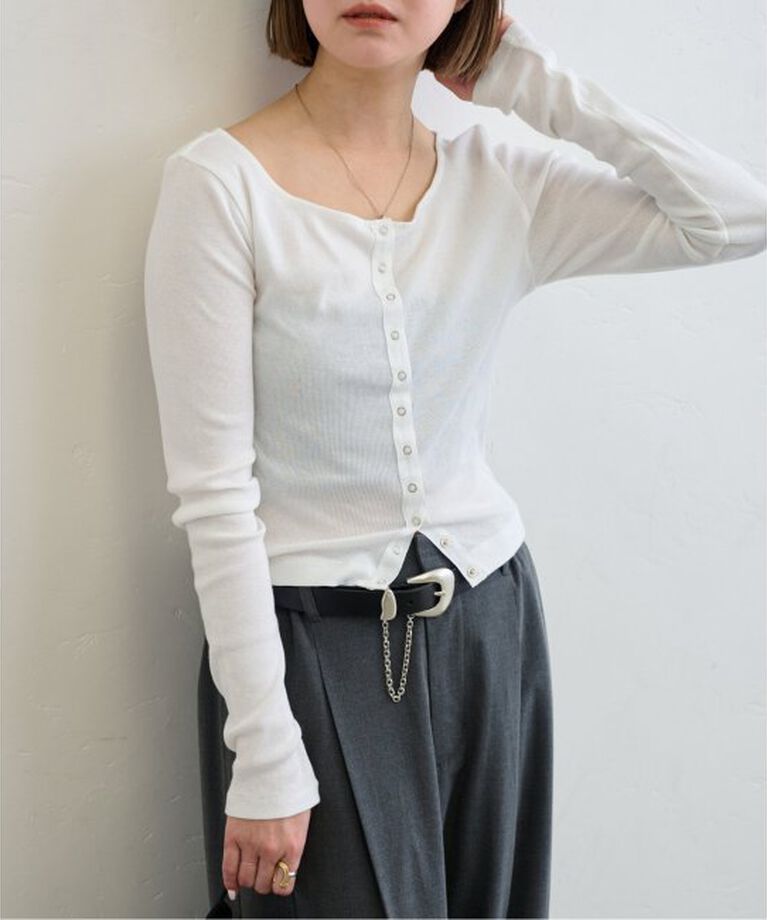 U by SPICK&SPAN「《追加2》シフォンテレコカットトップス」|Tシャツ・カットソー|