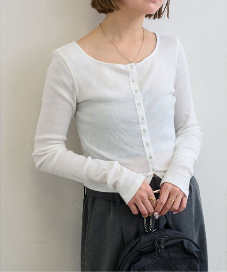U by SPICK&SPAN「《追加2》シフォンテレコカットトップス」|Tシャツ・カットソー|