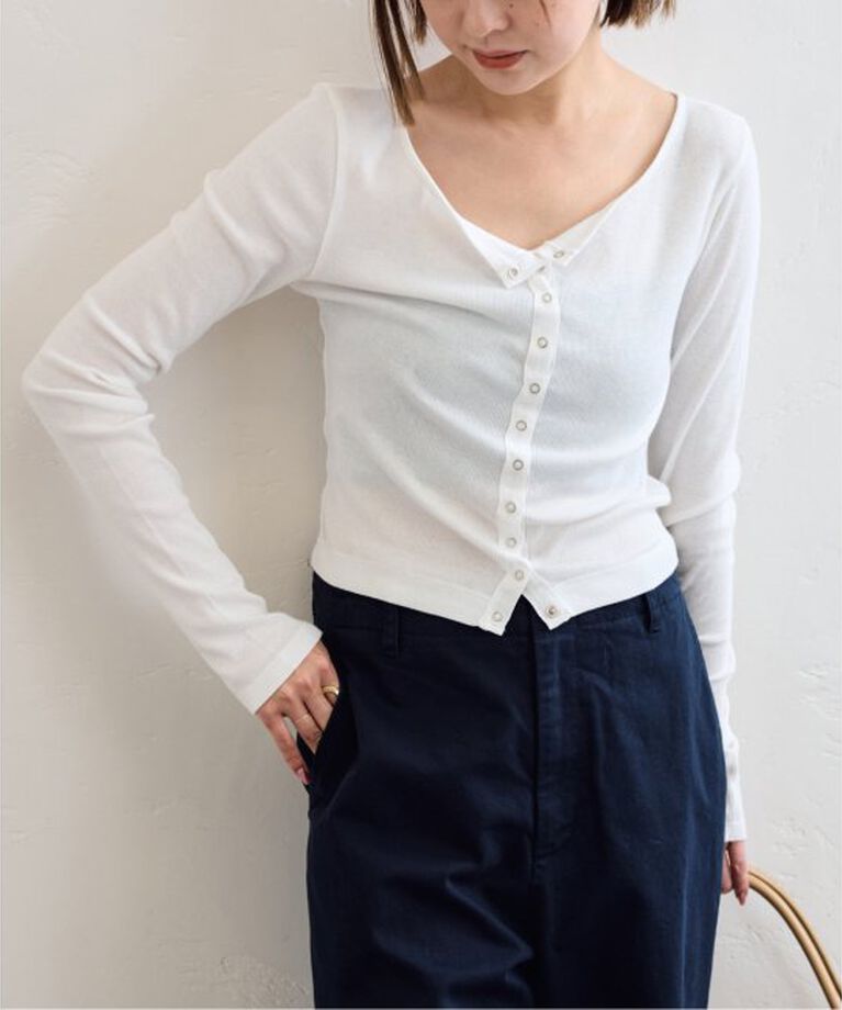 U by SPICK&SPAN「《追加2》シフォンテレコカットトップス」|Tシャツ・カットソー|