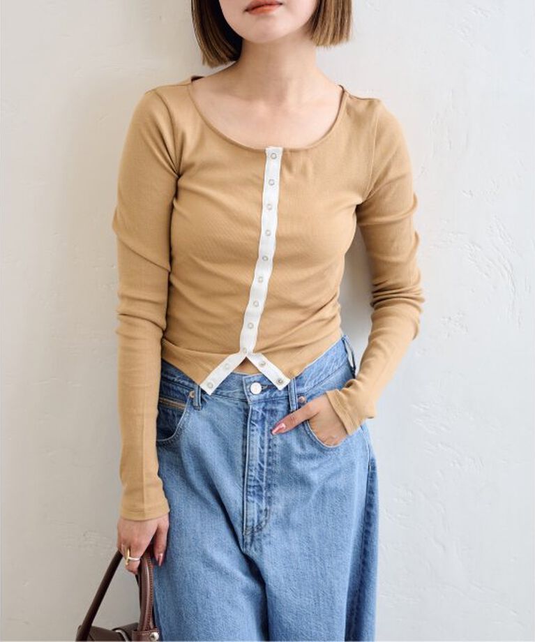 U by SPICK&SPAN「《追加2》シフォンテレコカットトップス」|Tシャツ・カットソー|