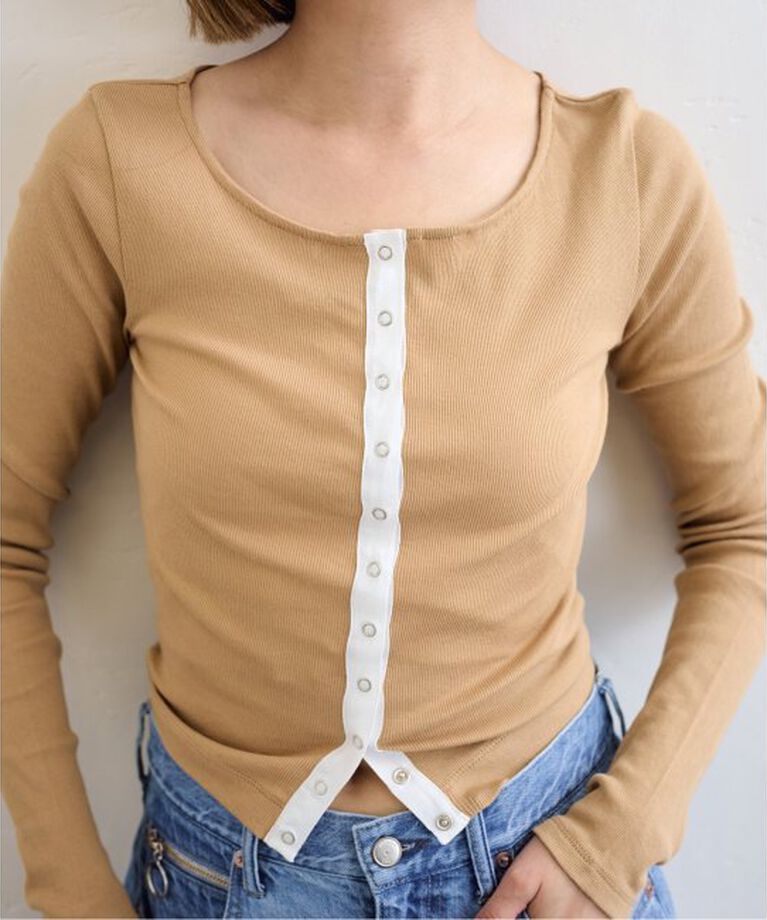 U by SPICK&SPAN「《追加2》シフォンテレコカットトップス」|Tシャツ・カットソー|