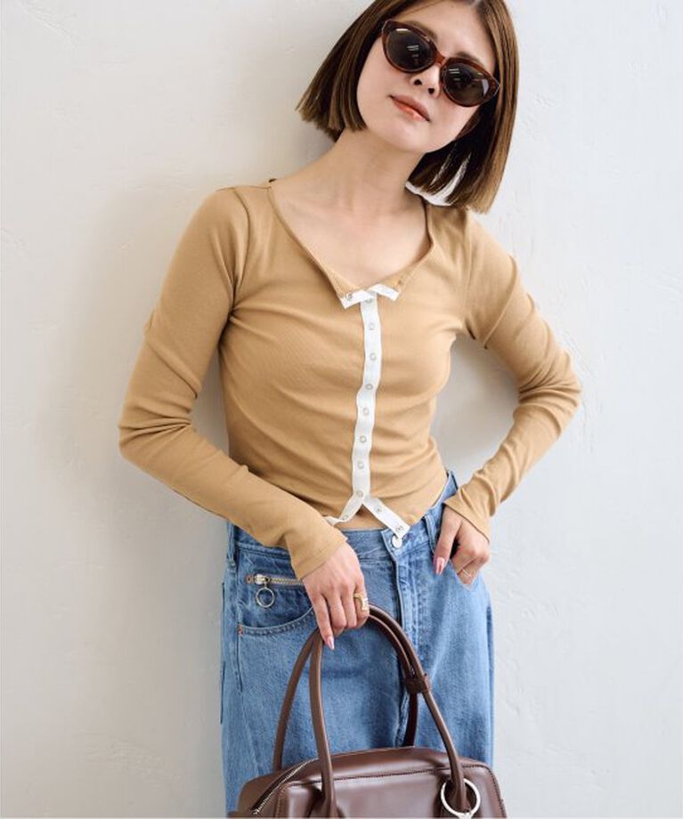 U by SPICK&SPAN「《追加2》シフォンテレコカットトップス」|Tシャツ・カットソー|