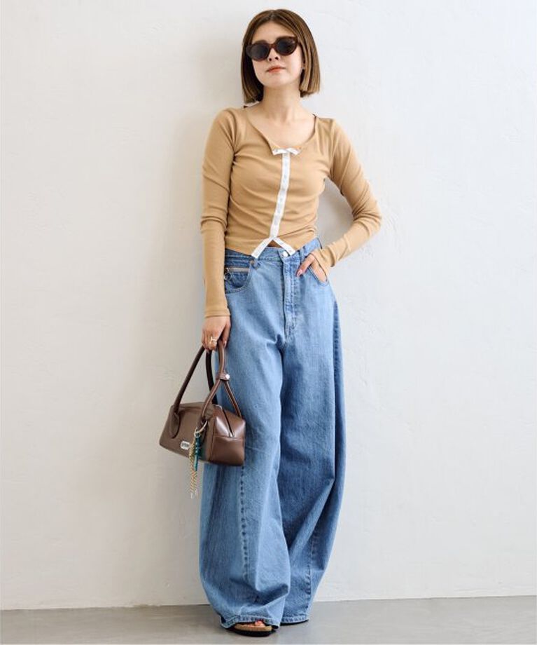 U by SPICK&SPAN「《追加2》シフォンテレコカットトップス」|Tシャツ・カットソー|