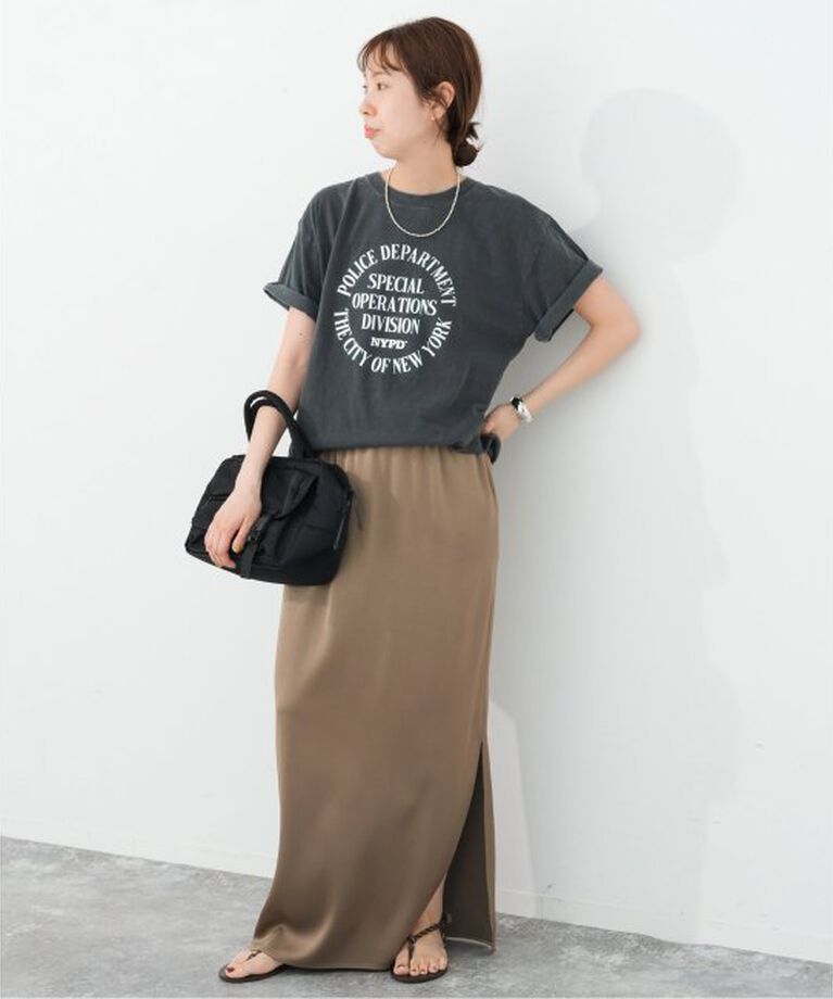 Spick and Span「サテンイージースカート」|スカート|