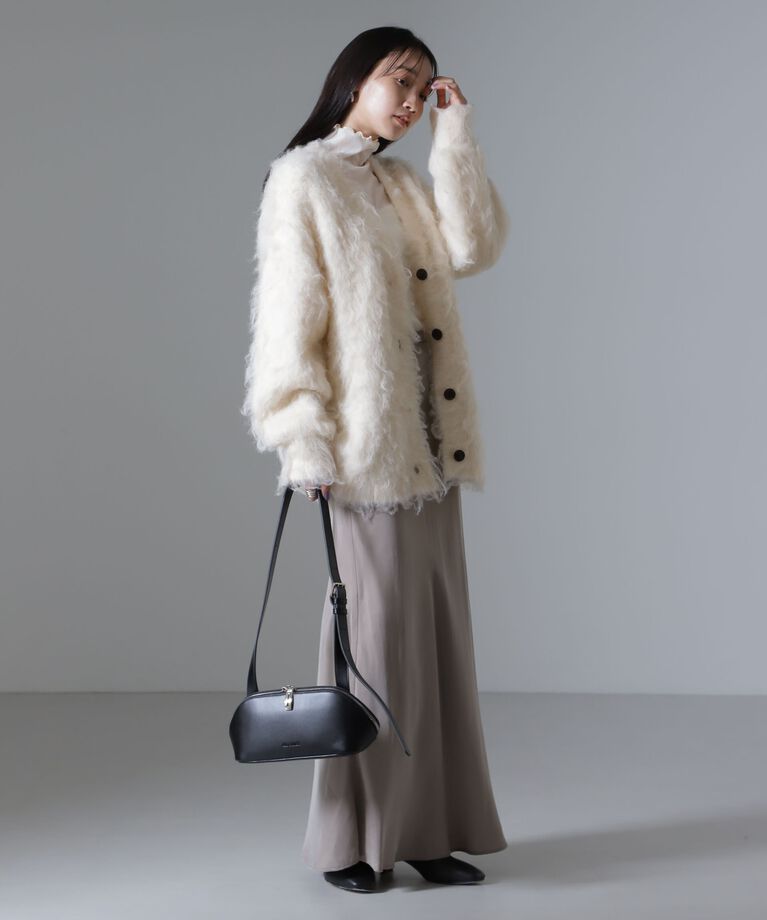 nano･universe「ロングシャギーニットカーディガン」|ニット・セーター|