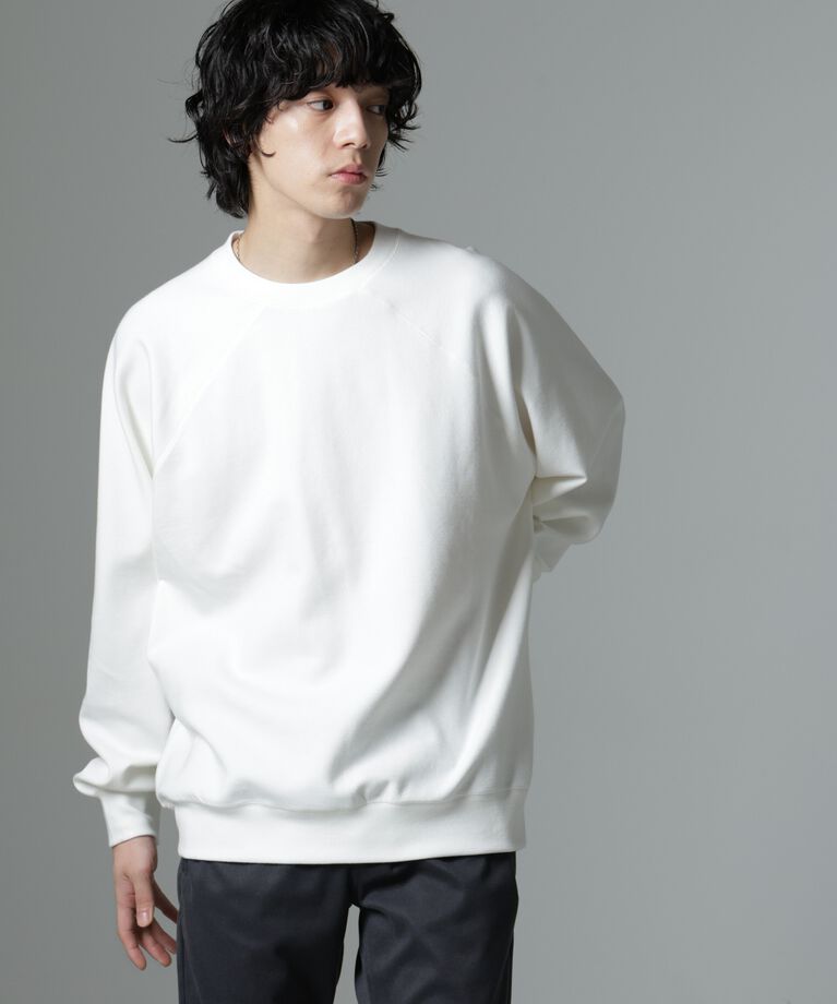 nano･universe「ジャガードポンチクルーネックプルオーバー」|Tシャツ・カットソー|ホワイト