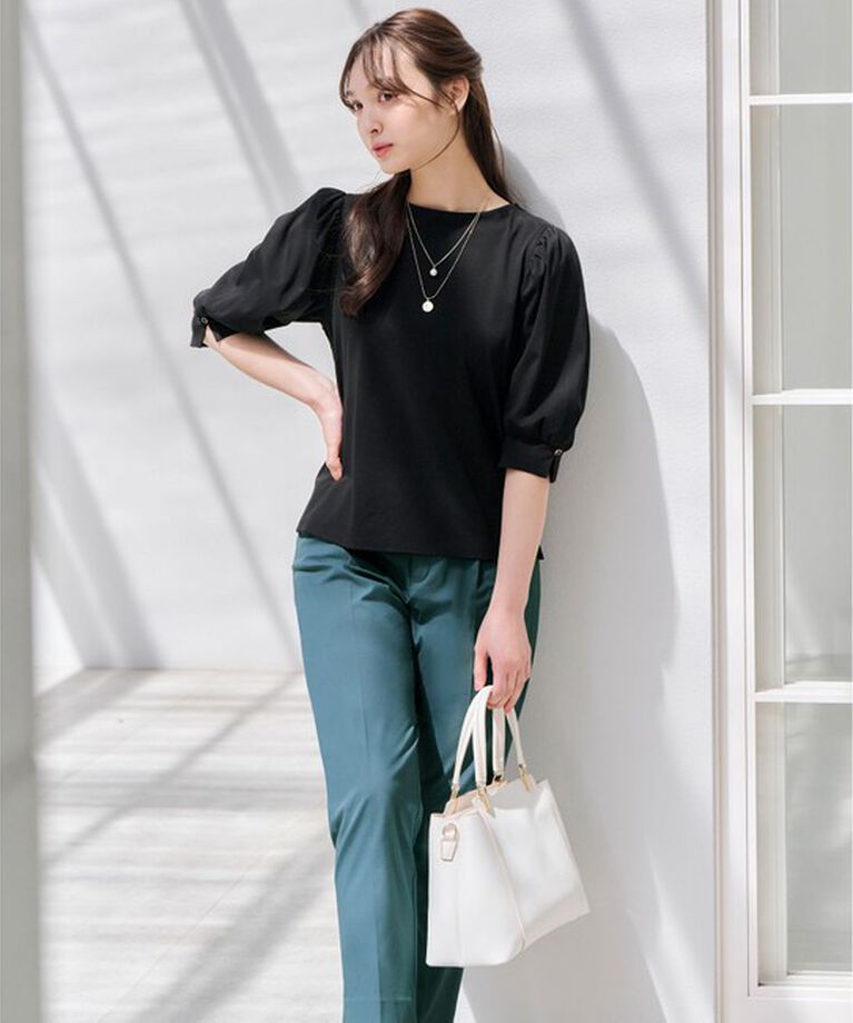 any SiS「【接触冷感】美人 ボリュームスリーブ カットソー」|Tシャツ・カットソー|
