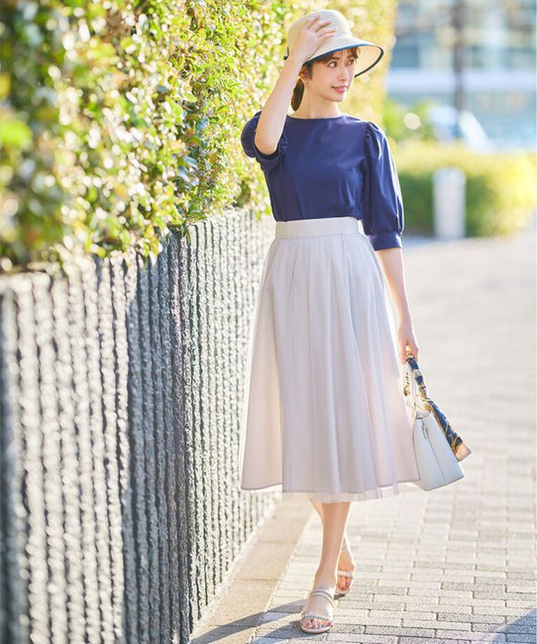 any SiS「【接触冷感】美人 ボリュームスリーブ カットソー」|Tシャツ・カットソー|