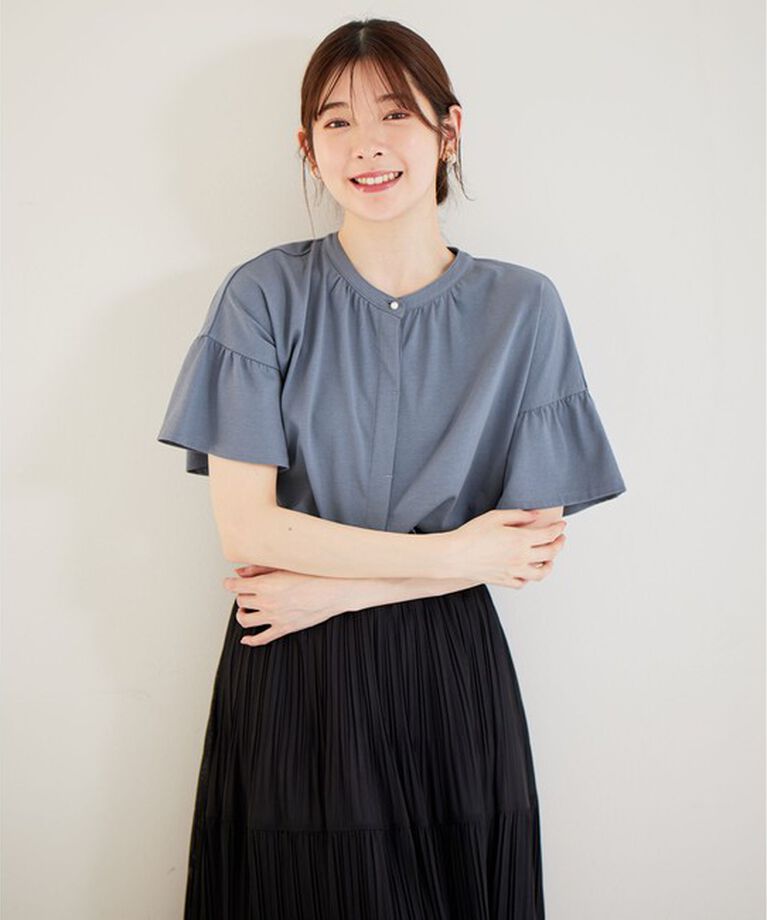 any SiS「【UVケア・接触冷感】汗ジミ防止加工カット ブラウス」|Tシャツ・カットソー|
